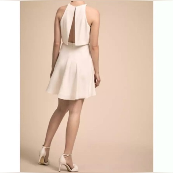 NWT Anthropologie X BHLDN Jill Stuart Barrett Ivory Mini Dress Womens Size 12 - Picture 3 of 12